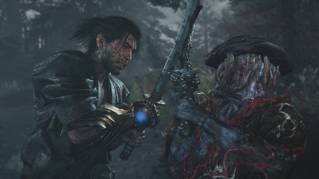 Miyamoto Musashi combate a los Genma en Onimusha: Way of the Sword. Material promocional oficial. © Capcom.