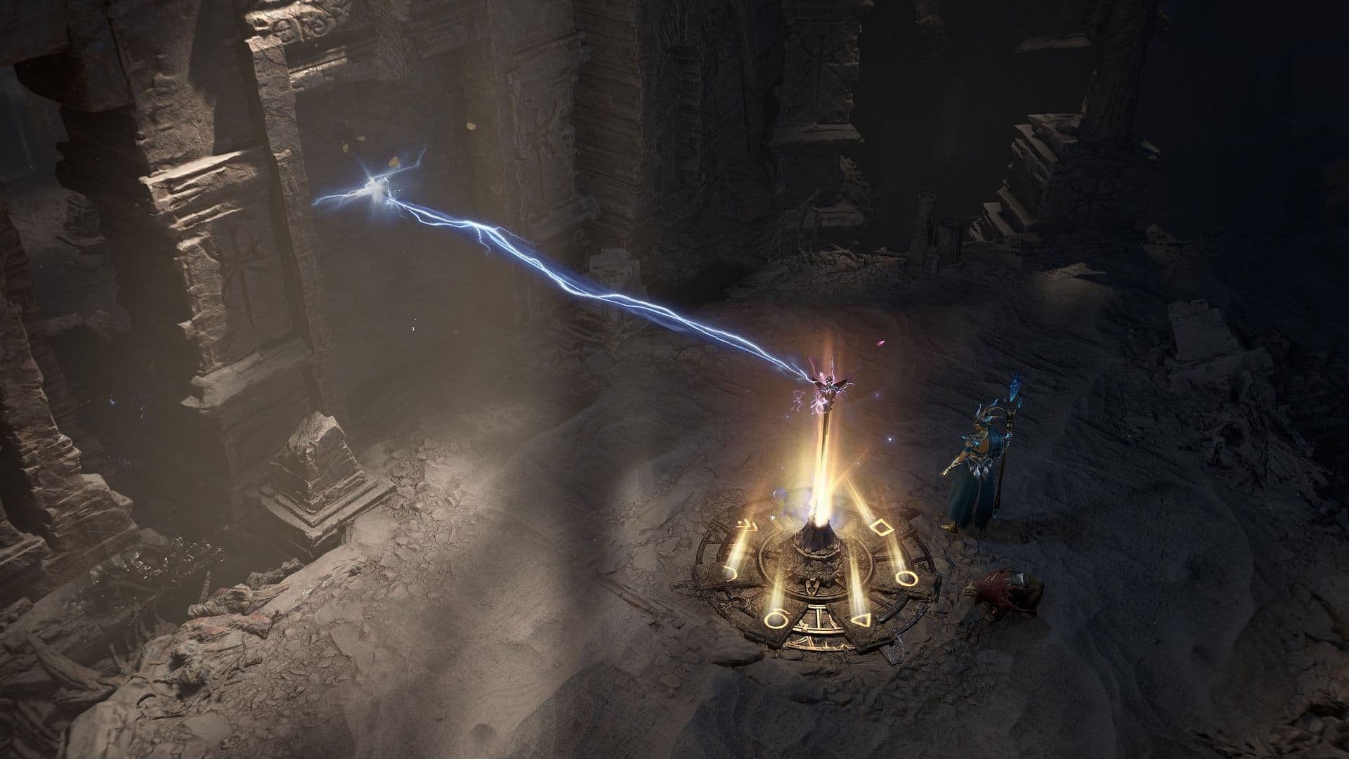 Escena de Diablo IV difundida por Blizzard. Material promocional del juego; no es una captura de nuestra partida en Switch 2. © Blizzard Entertainment.