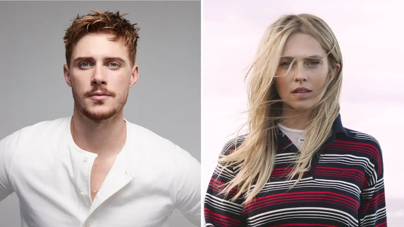 Max Parker y Teresa Palmer, confirmados como Heimdall y Sif. Imagen promocional oficial de Prime Video; © Amazon MGM Studios / Prime Video.